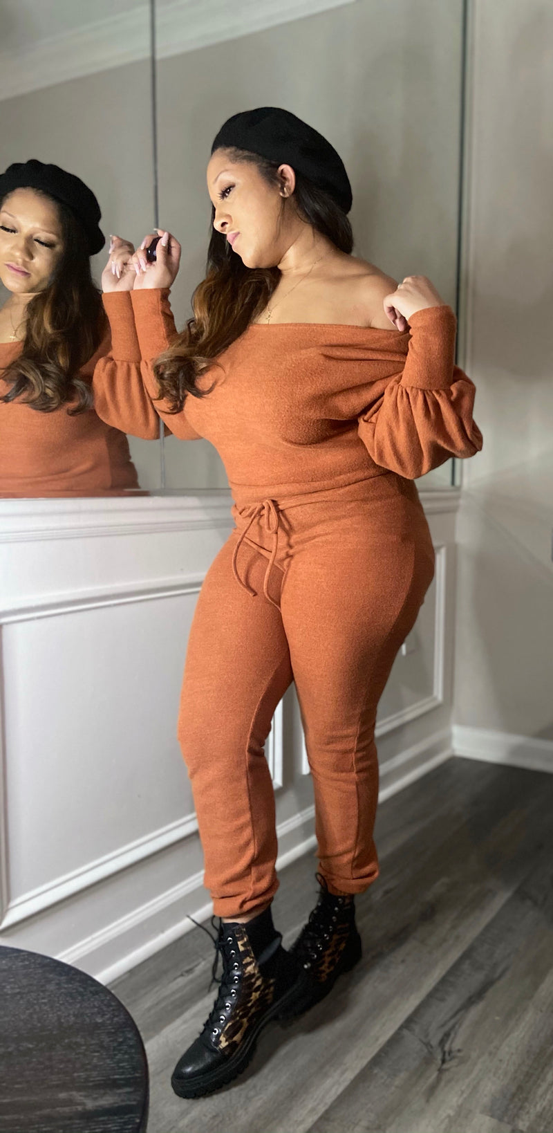 Cozy Off Shoulder Jumpsuit